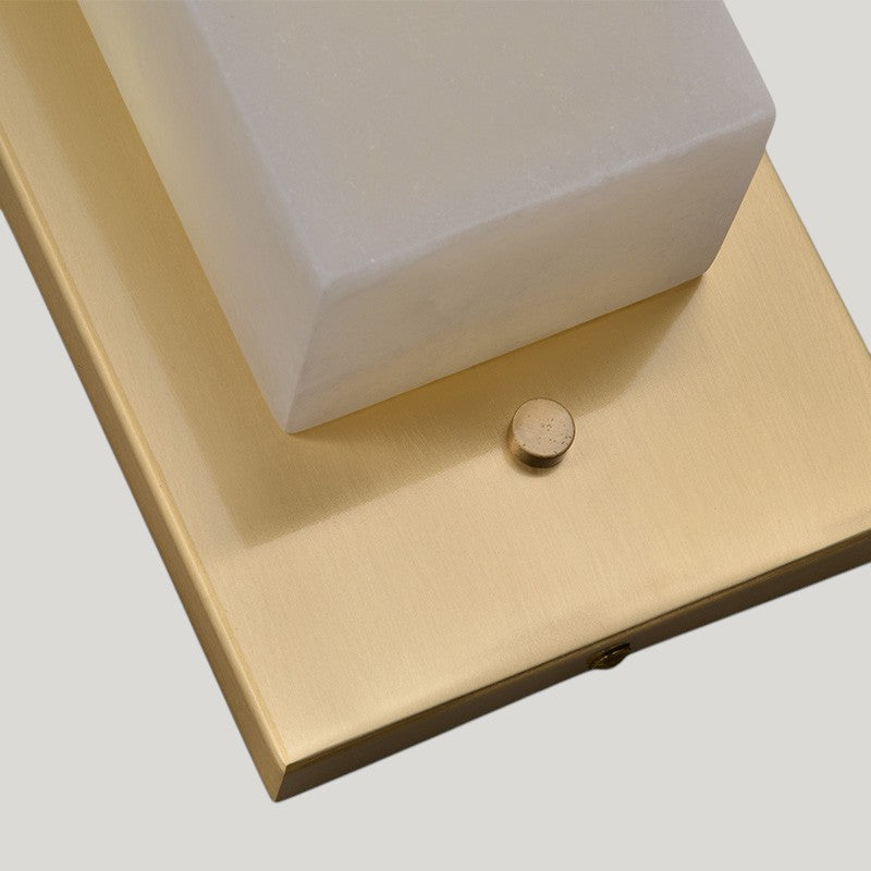 Celine Alabaster Brass Deer Head Wall Sconce